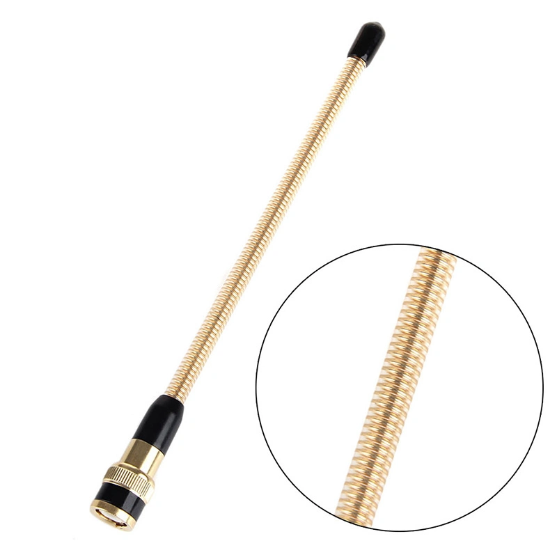 Gold Handheld Antenna 136-174MHz VHF Antenna Pure Copper Core Wire Two Way Radio Antenna Walkie Talkie